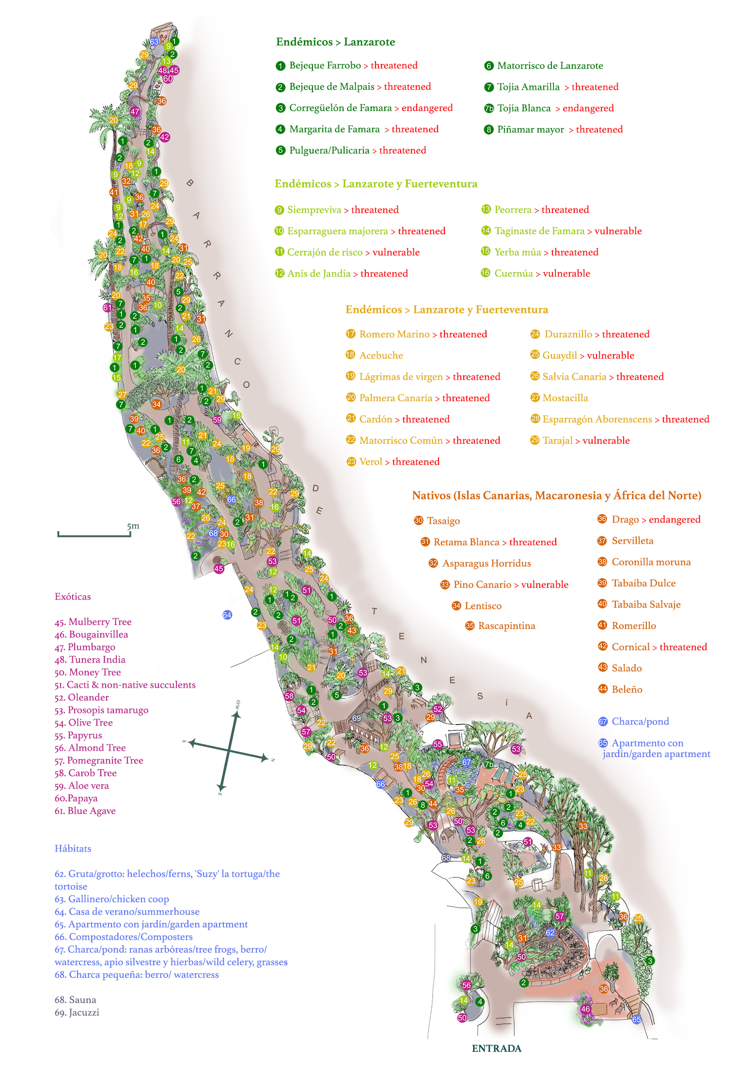 Map of Garden & Species